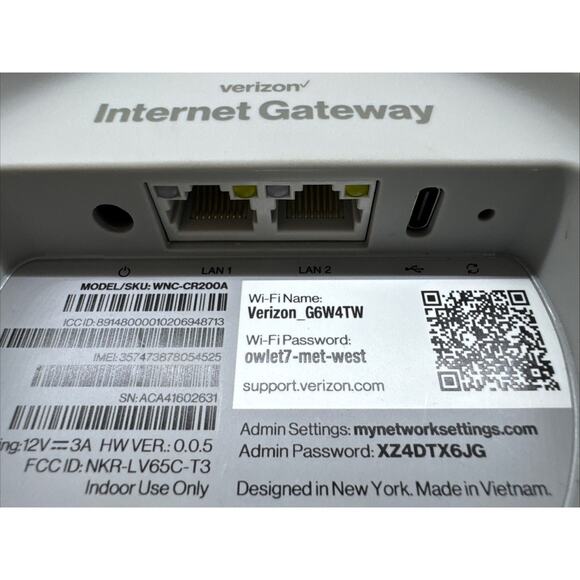 VERIZON WNC-CR200A INTERNET GATEWAY ROUTER TESTED WORKING NO POWER ADAPTER - Picture 9 of 9